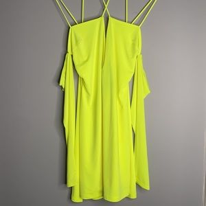 Mini neon yellow dress